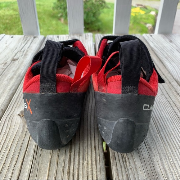 Climb X Rave Strap Climbing Shoes Mens US 6 / Womens US 7 EU 38 Red Hook & Loop - Picture 7 of 15